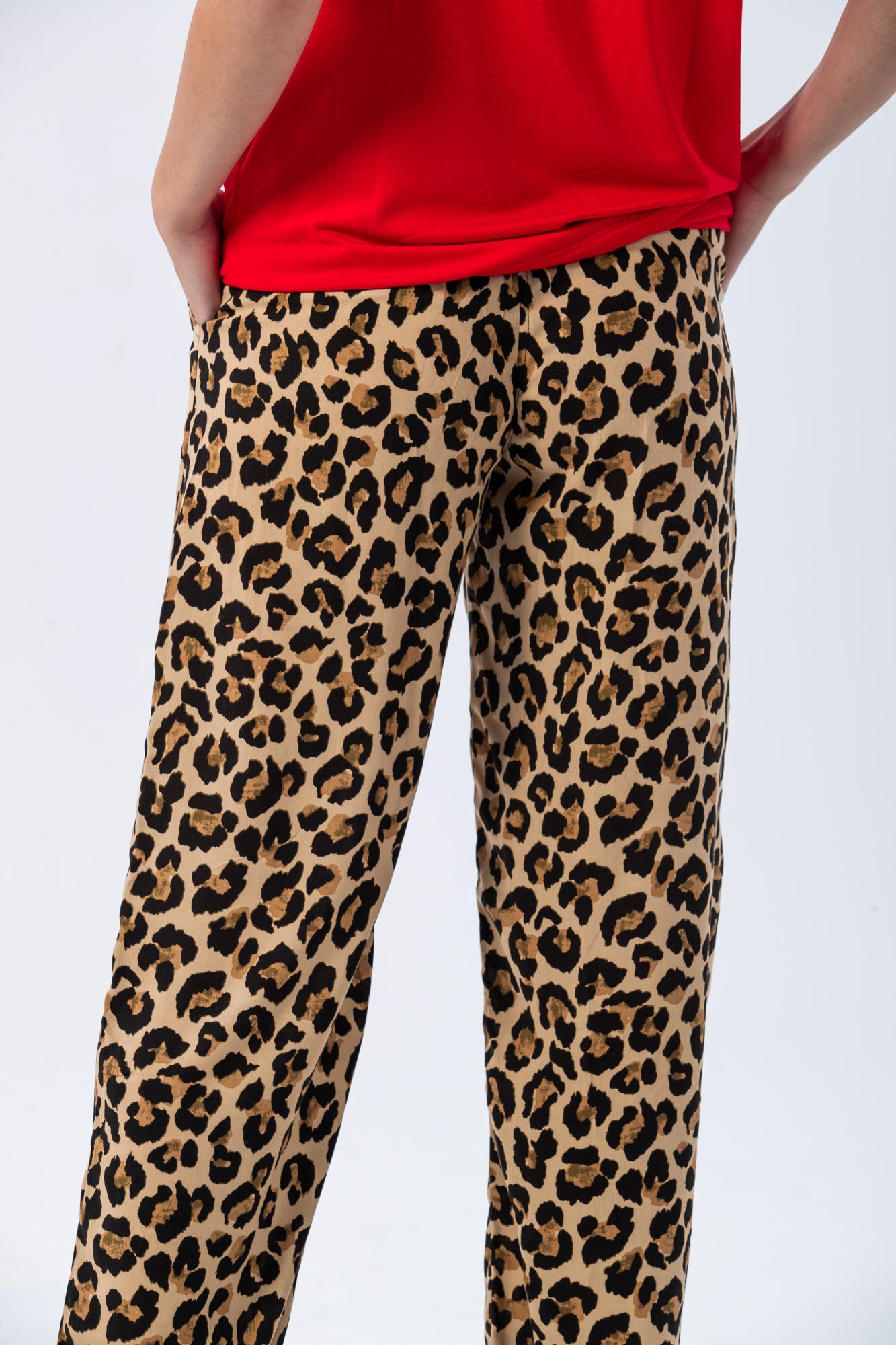 Sydney Wide Leg Pants - Animal Print