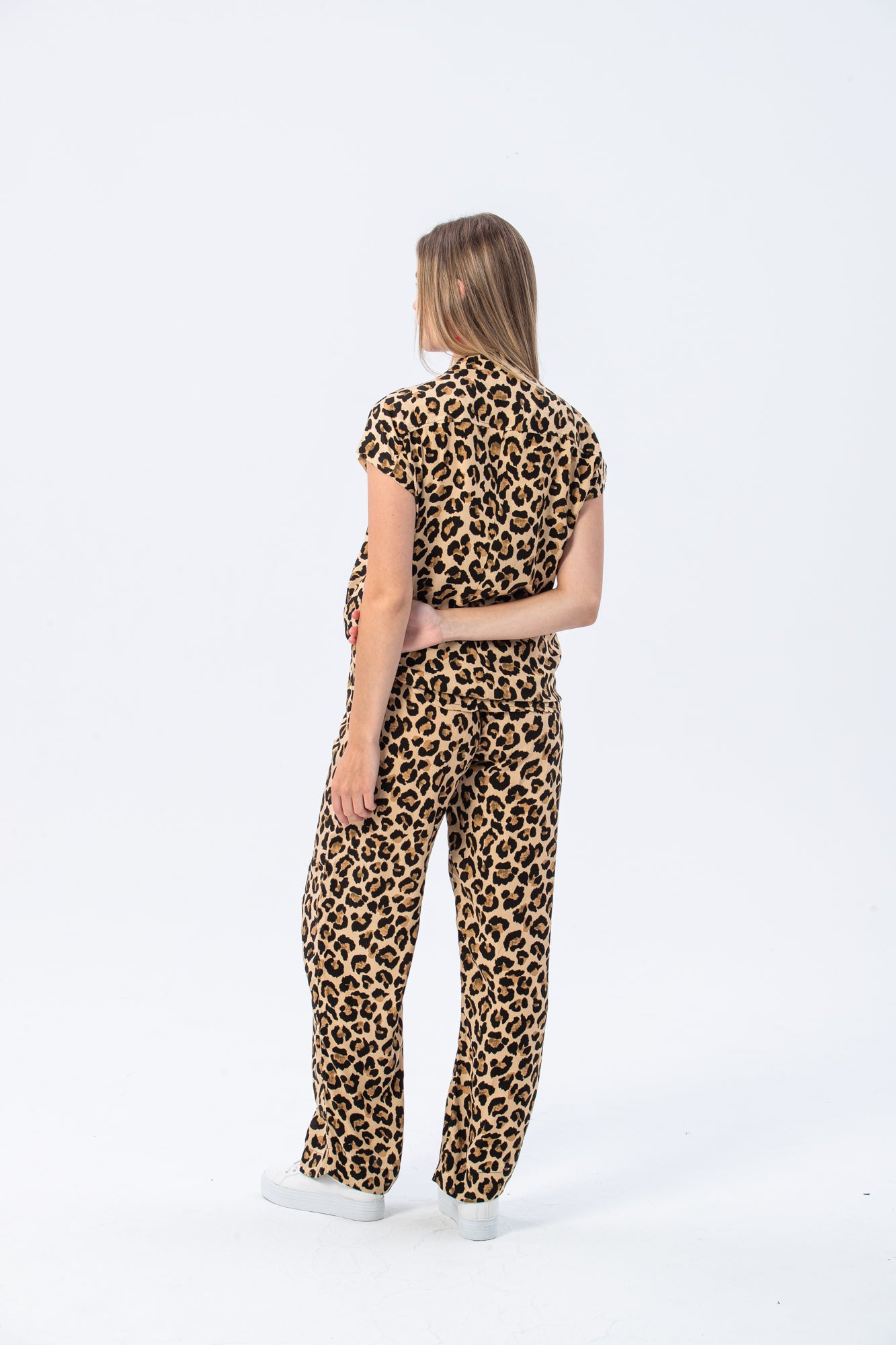 Sydney Wide Leg Pants - Animal Print