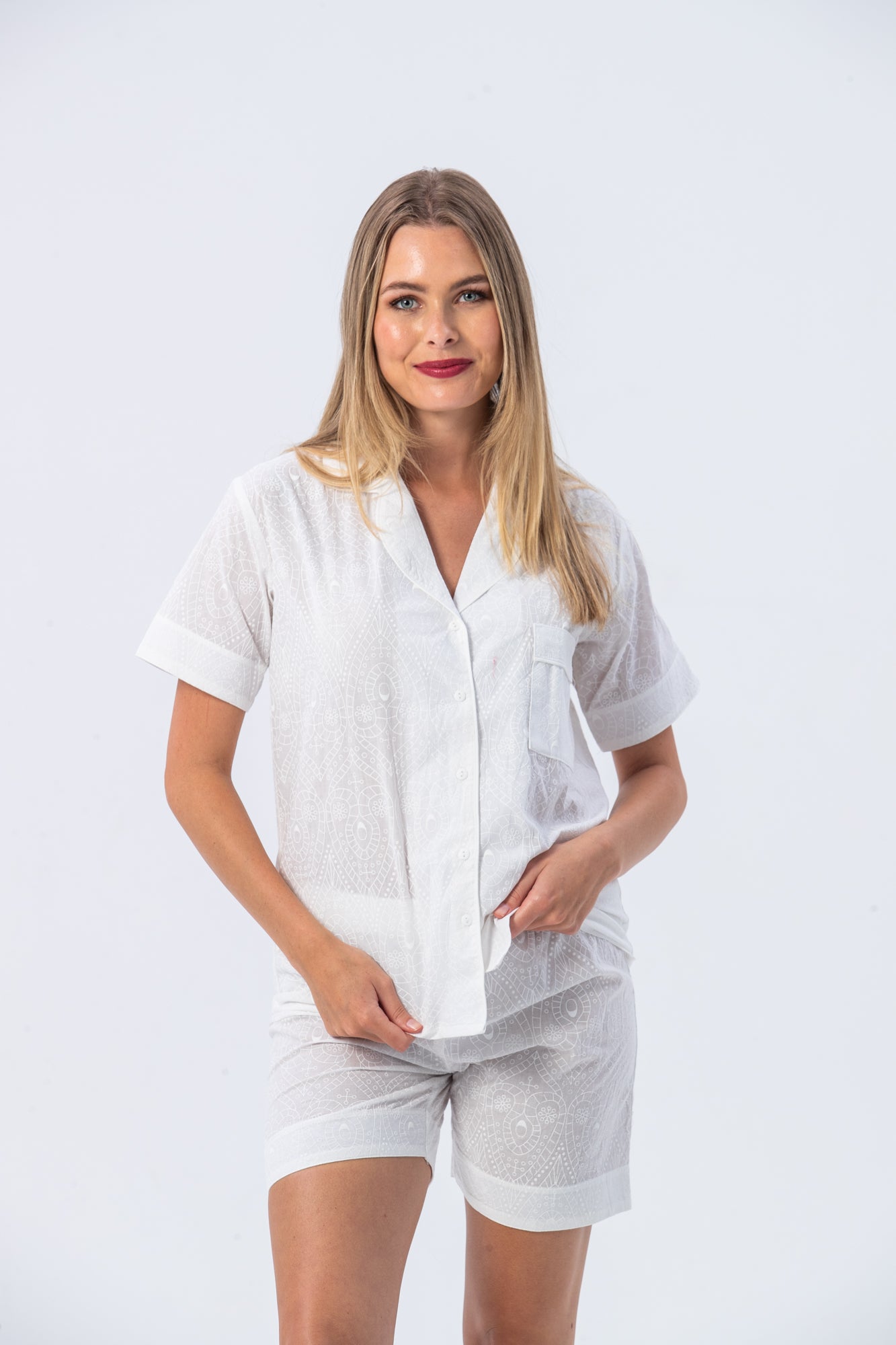 Short Pyjama Set - White