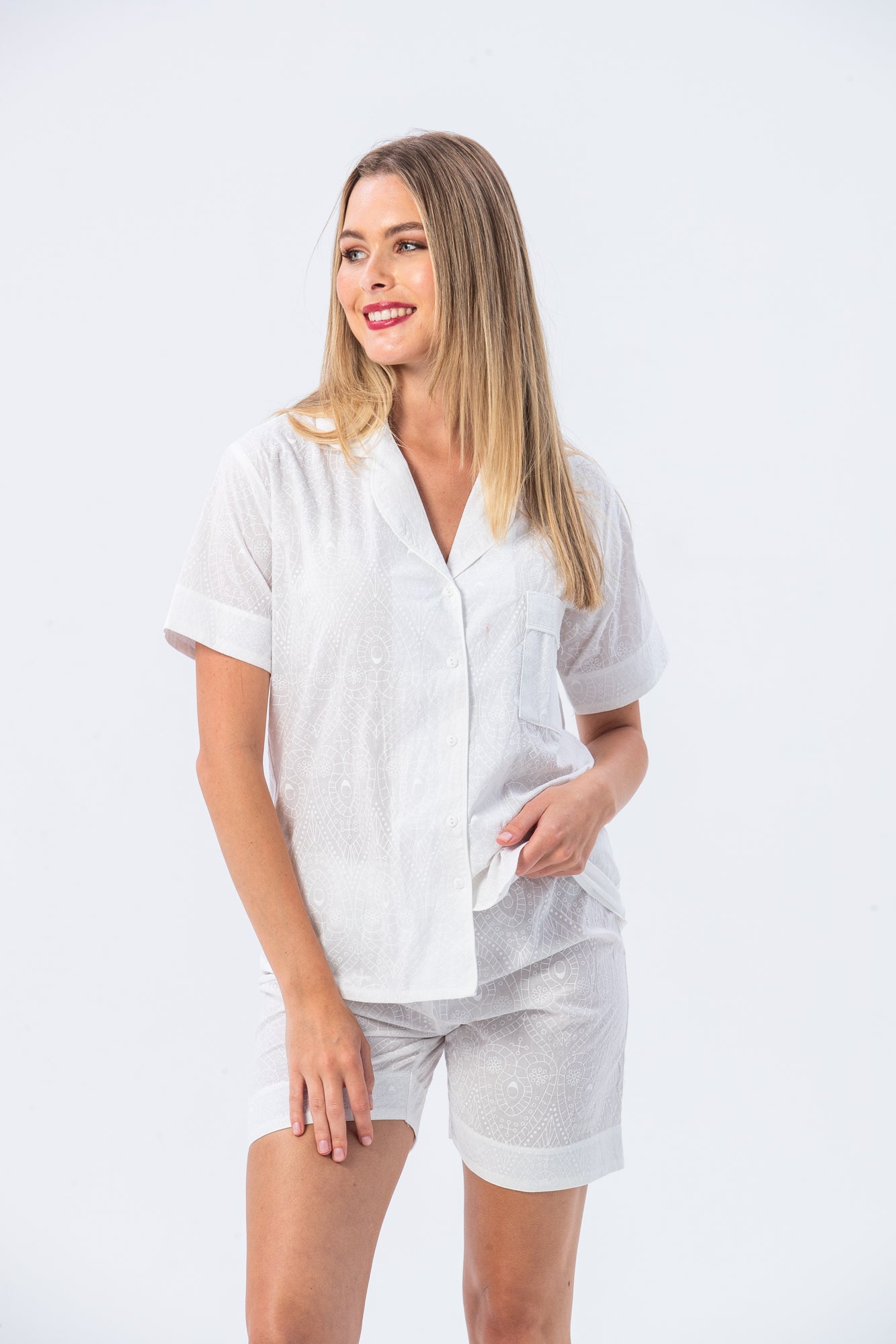 Short Pyjama Set - White