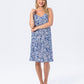 Cami Nightie - Blue and white