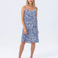 Cami Nightie - Blue and white