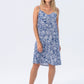 Cami Nightie - Blue and white