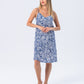 Cami Nightie - Blue and white
