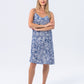 Cami Nightie - Blue and white