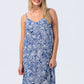 Cami Nightie - Blue and white