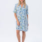Summer Nightshirt - Green and blue floral