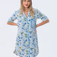 Summer Nightshirt - Green and blue floral