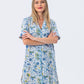 Summer Nightshirt - Green and blue floral