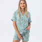Short Pyjama Set - Green and white