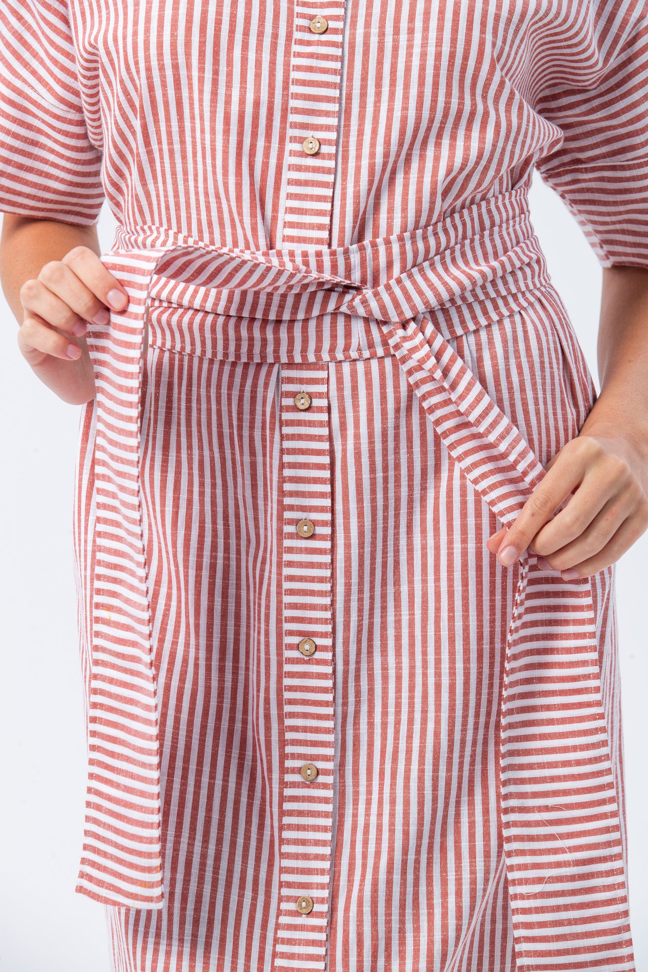 Portifino Dress - Red and White Stripe