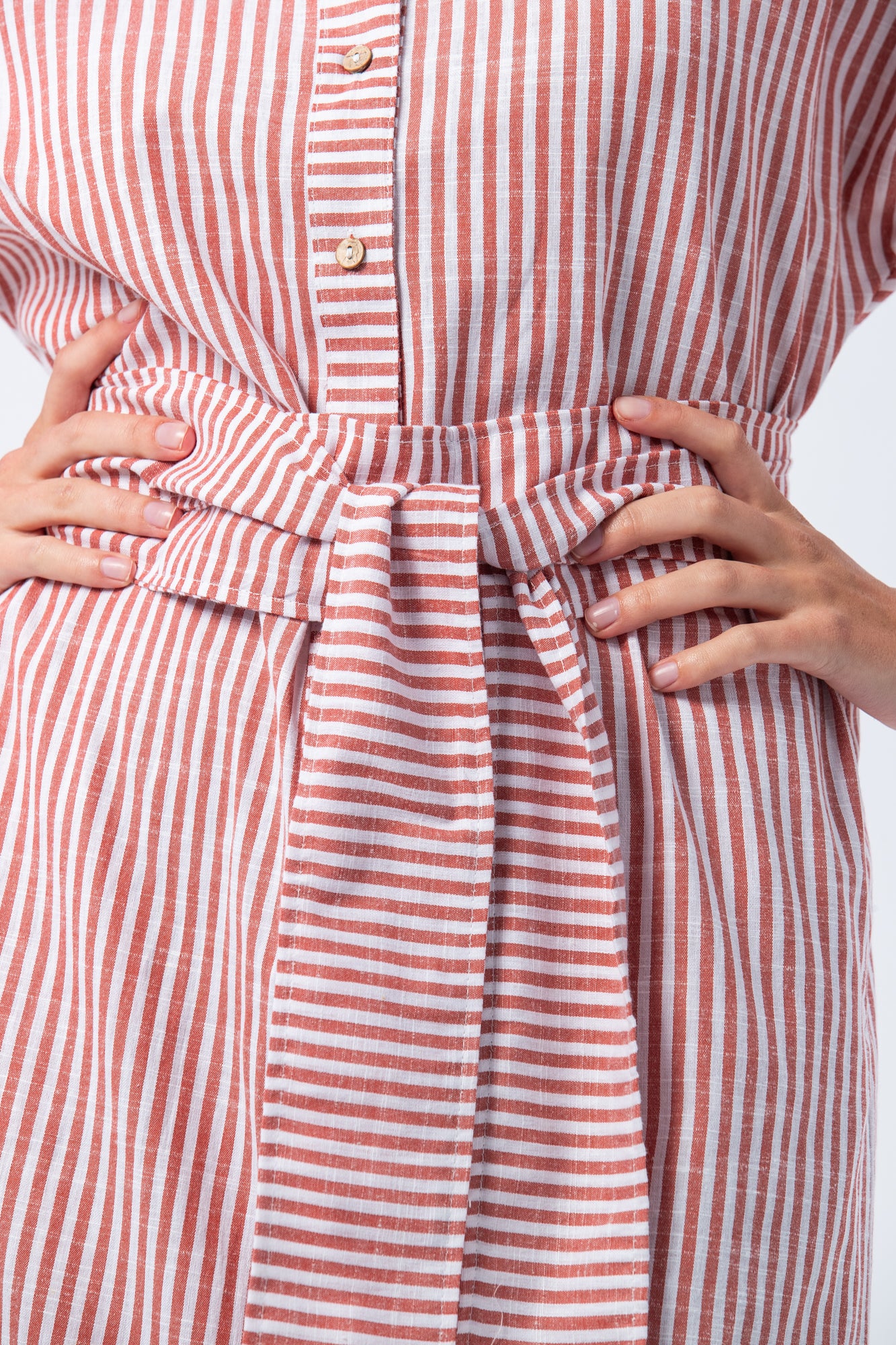 Portifino Dress - Red and White Stripe