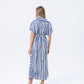 Antiqua dress - Blue and white stripe