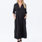 Santorini Pintuck Dress - Black
