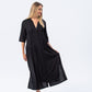 Santorini Pintuck Dress - Black