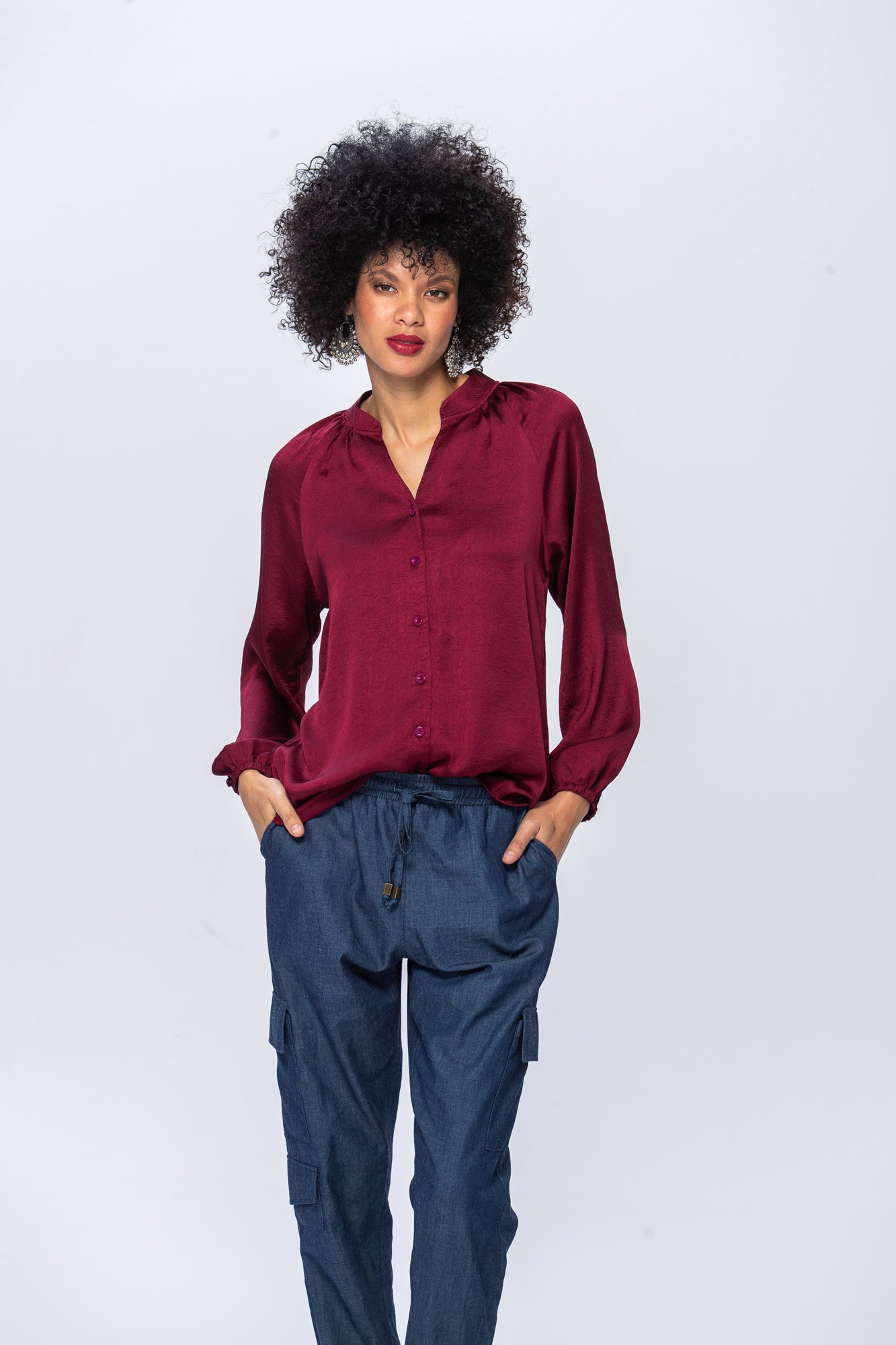 Emma Winter Shirt - Ruby Red