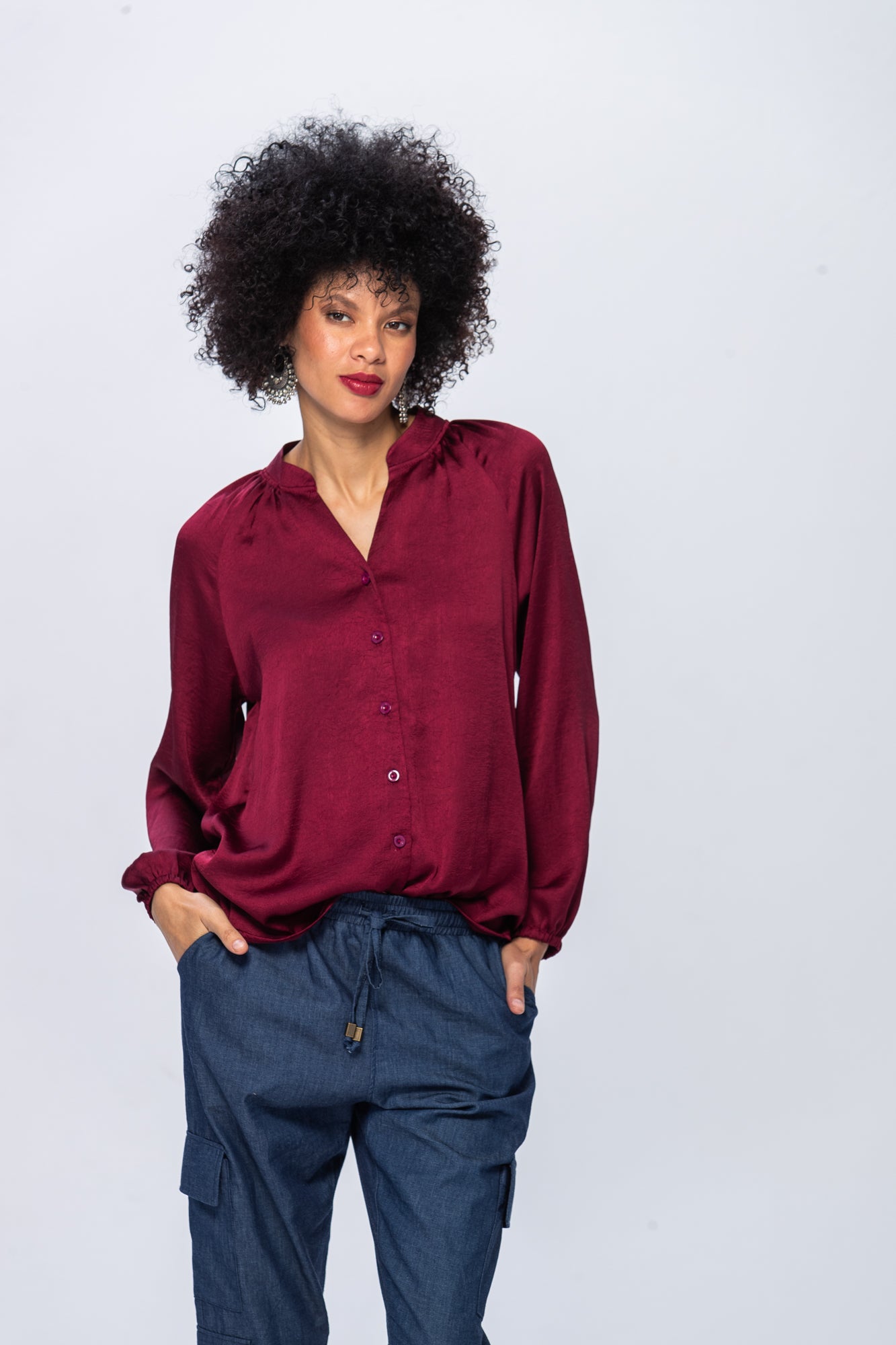 Emma Winter Shirt - Ruby Red