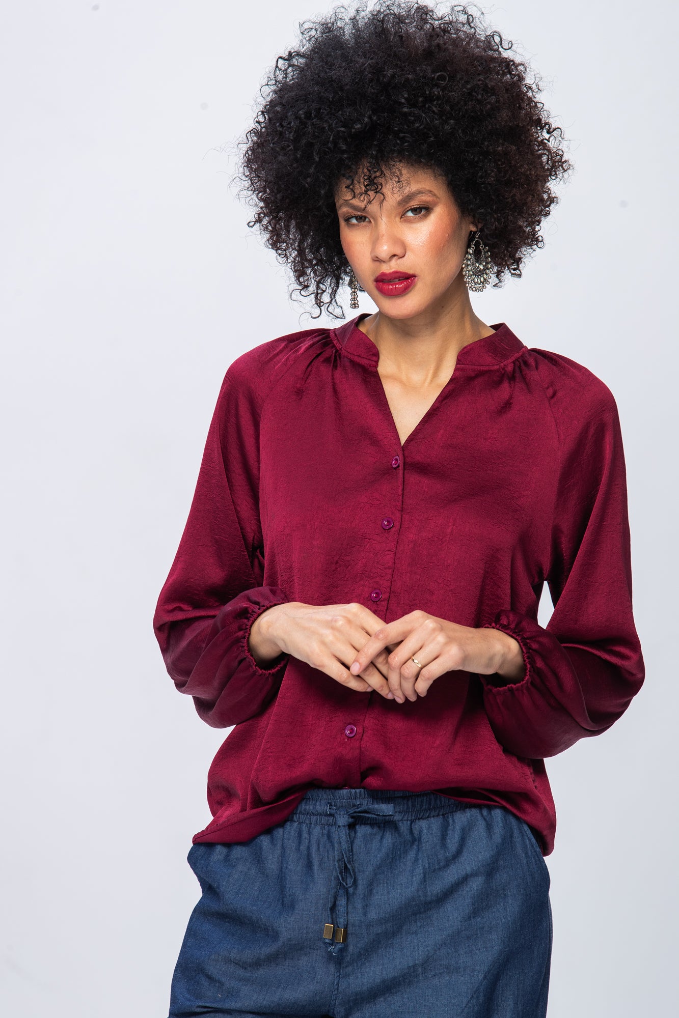 Emma Winter Shirt - Ruby Red