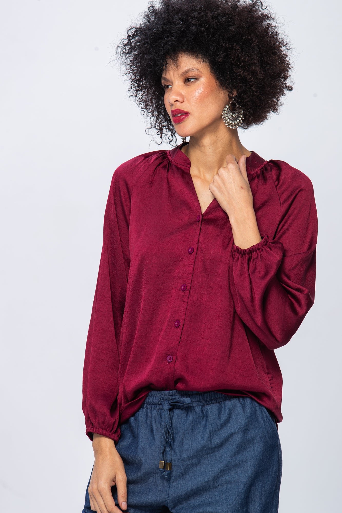 Emma Winter Shirt - Ruby Red