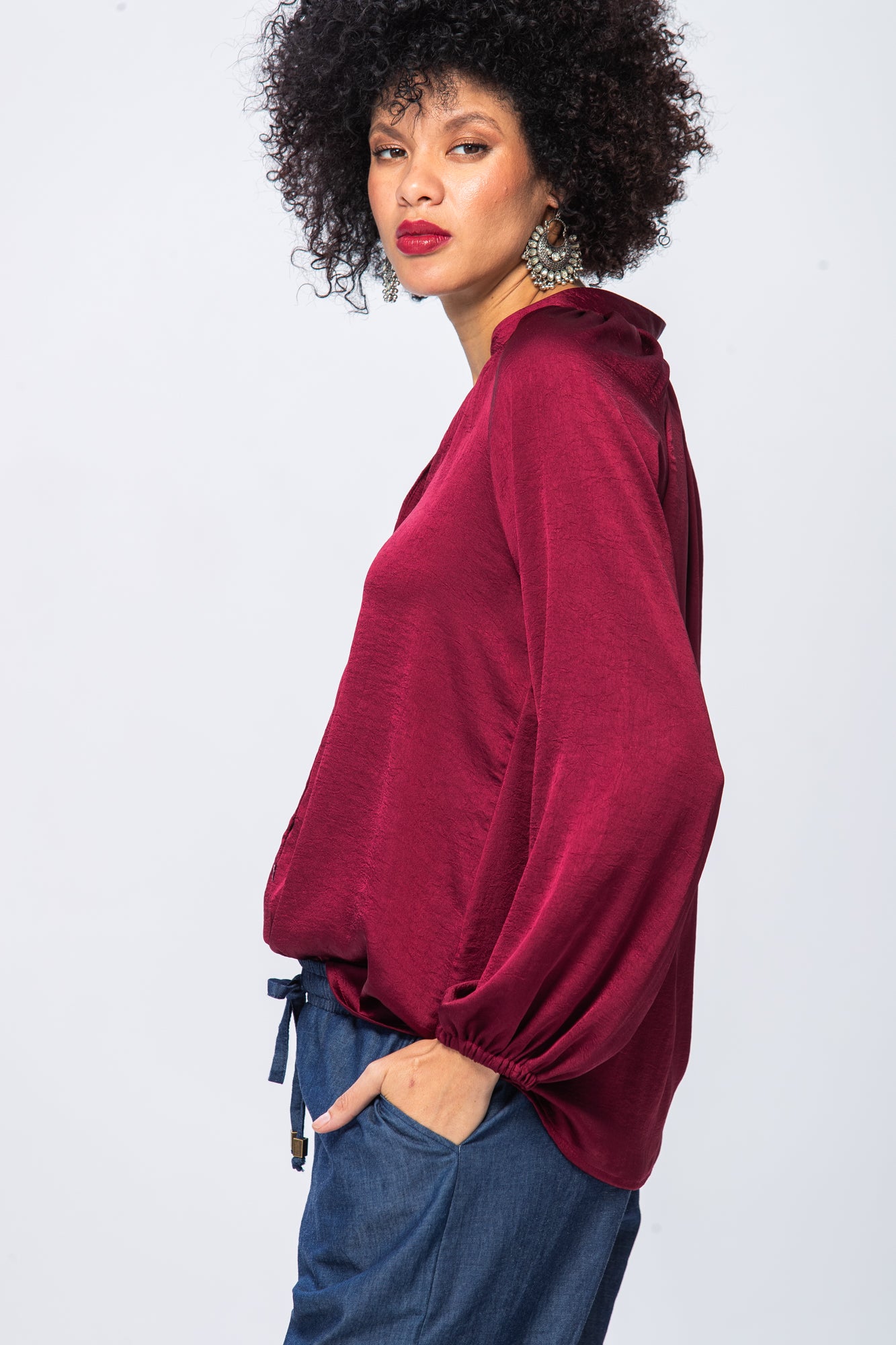 Emma Winter Shirt - Ruby Red