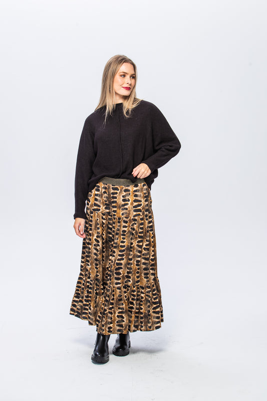 Marbella Tiered Skirt - Animal Print