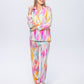 Long Pyjama Set - Pink Splash