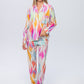 Long Pyjama Set - Pink Splash