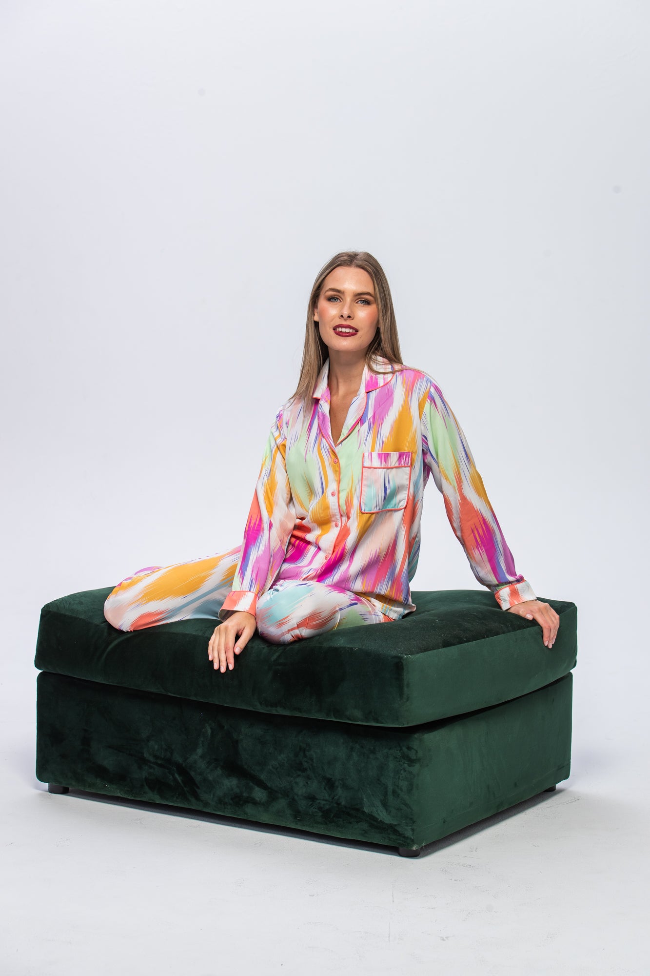 Long Pyjama Set - Pink Splash