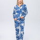 Long Pyjama Set - Navy and White