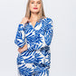 Long Pyjama Set - Navy and White