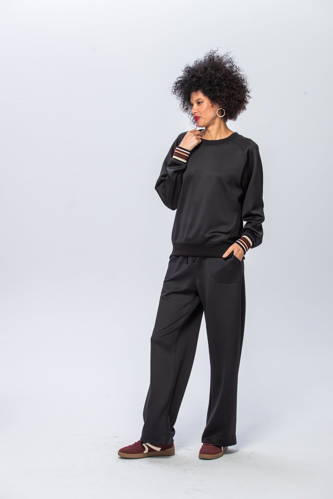 Nina Wide Leg Pants - Black