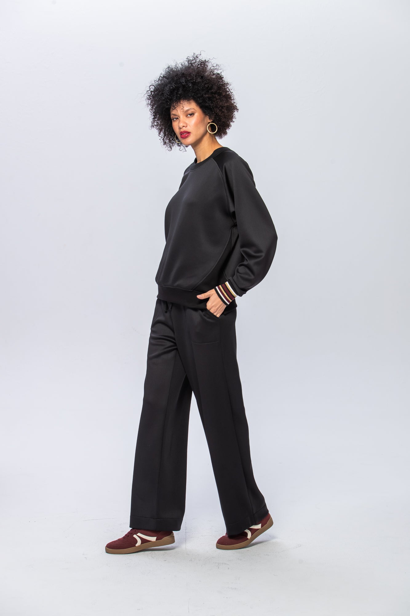 Nina Wide Leg Pants - Black