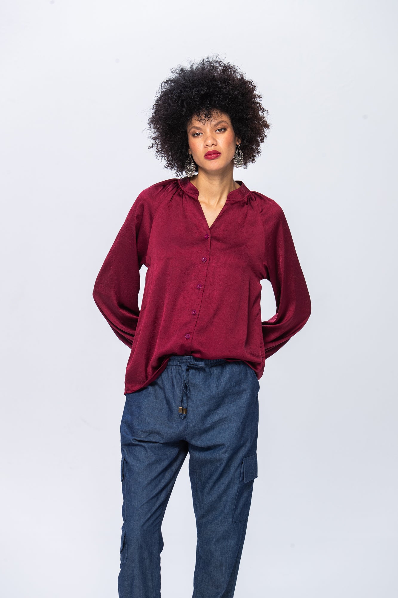 Emma Winter Shirt - Ruby Red
