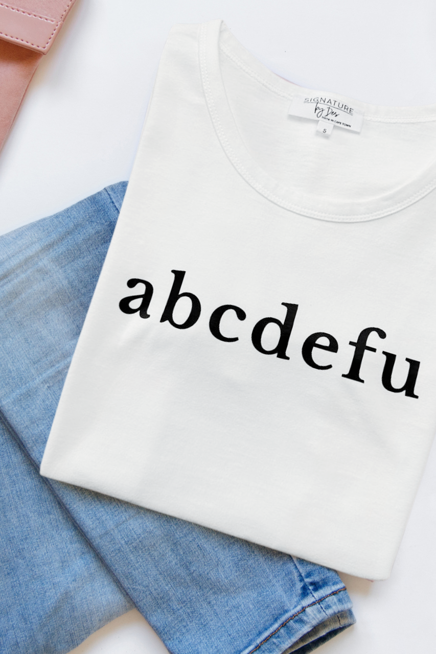 Slogan Tee - ABCDEFU