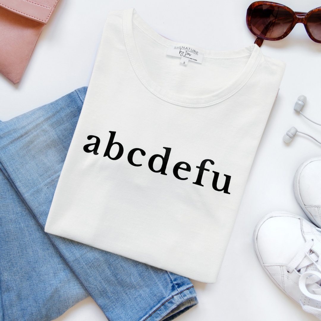 Slogan Tee - ABCDEFU