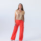 Sydney Wide Leg Cargo Pant - Orange