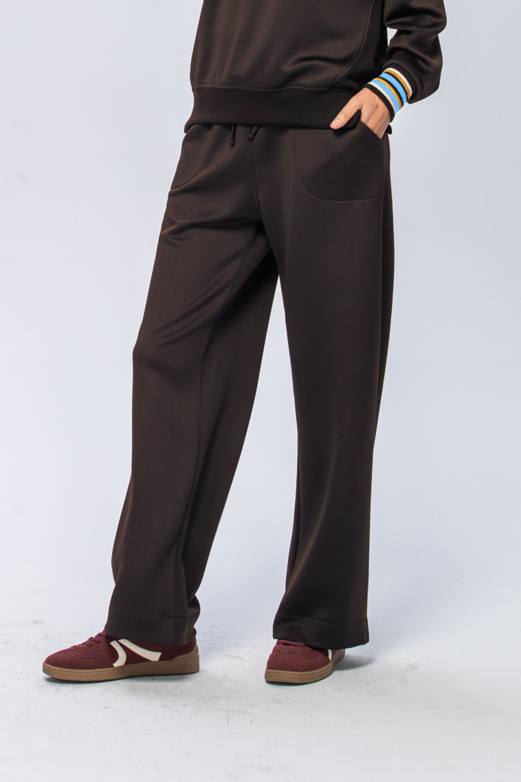 Nina Wide Leg Pants - Chocolate