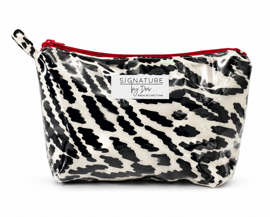 The Intentional Make Up Bag - Black and White Zebra