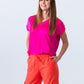 Sydney Wide Leg Cargo Pant - Orange