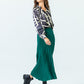 London Sunray pleated skirt - Emerald Green