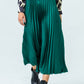 London Sunray pleated skirt - Emerald Green