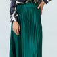 London Sunray pleated skirt - Emerald Green