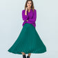 London Sunray pleated skirt - Emerald Green