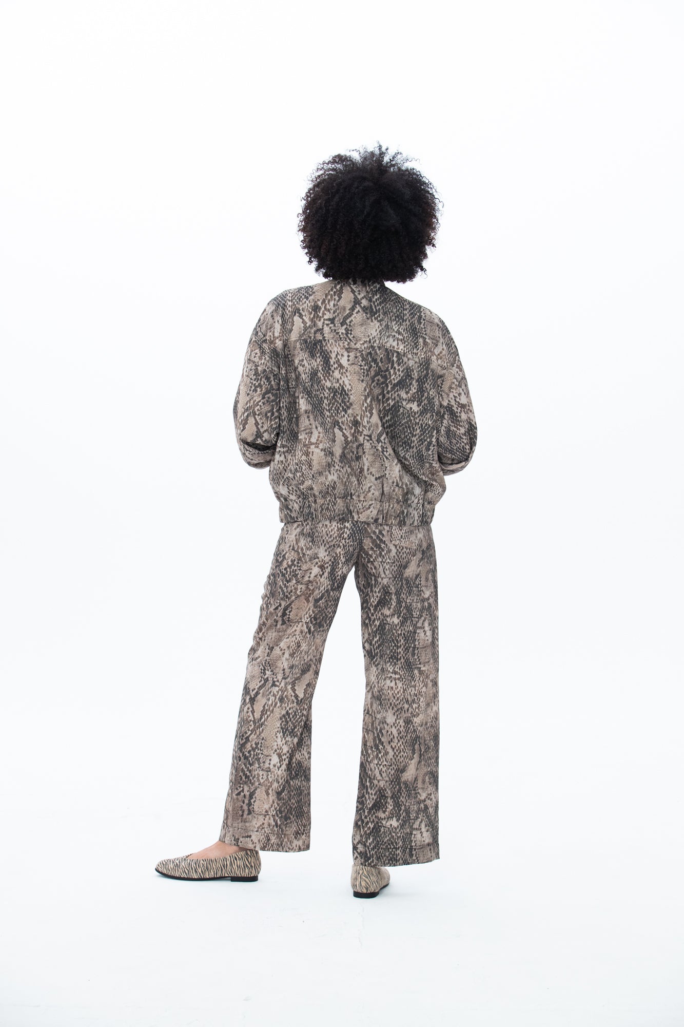Josephine Bomber Jacket - Snakeskin