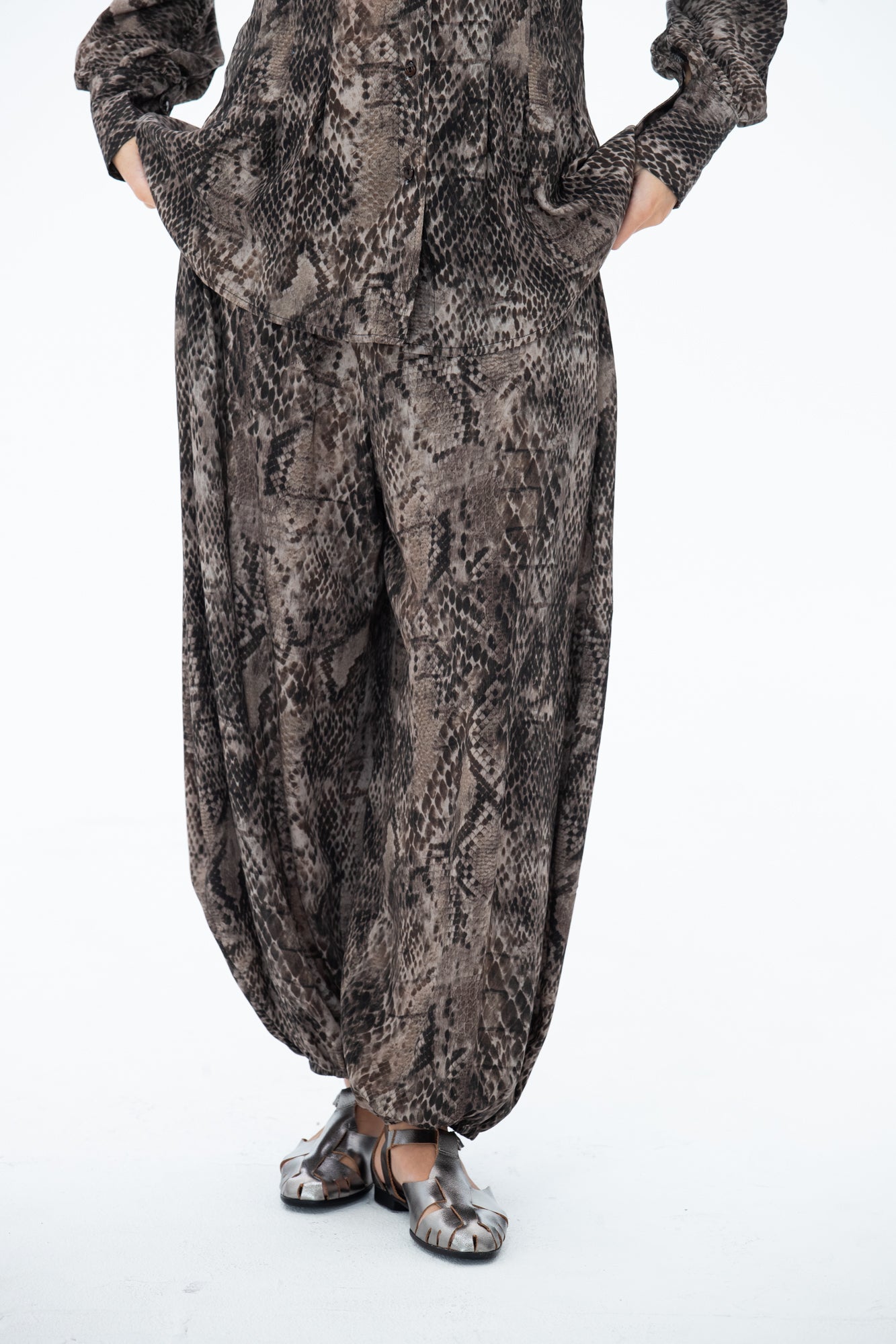 Stella Balloon Pants - Snakeskin
