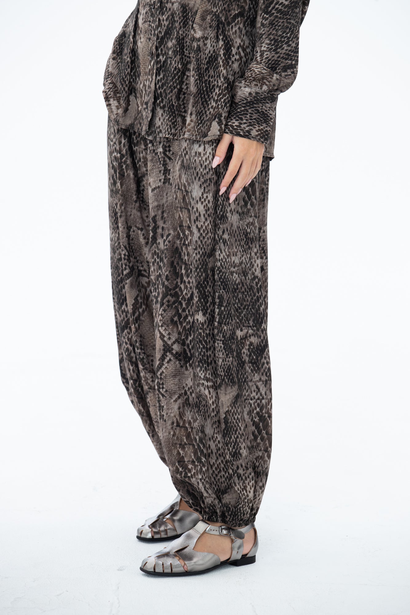 Stella Balloon Pants - Snakeskin