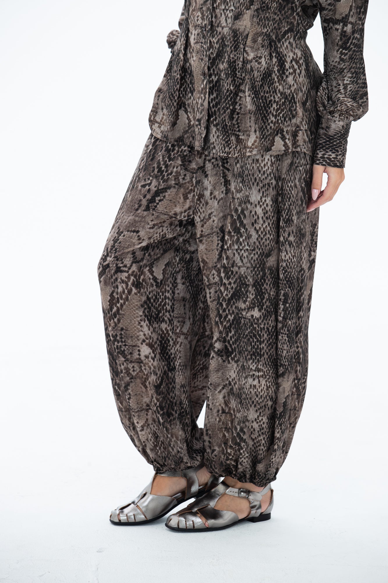 Stella Balloon Pants - Snakeskin