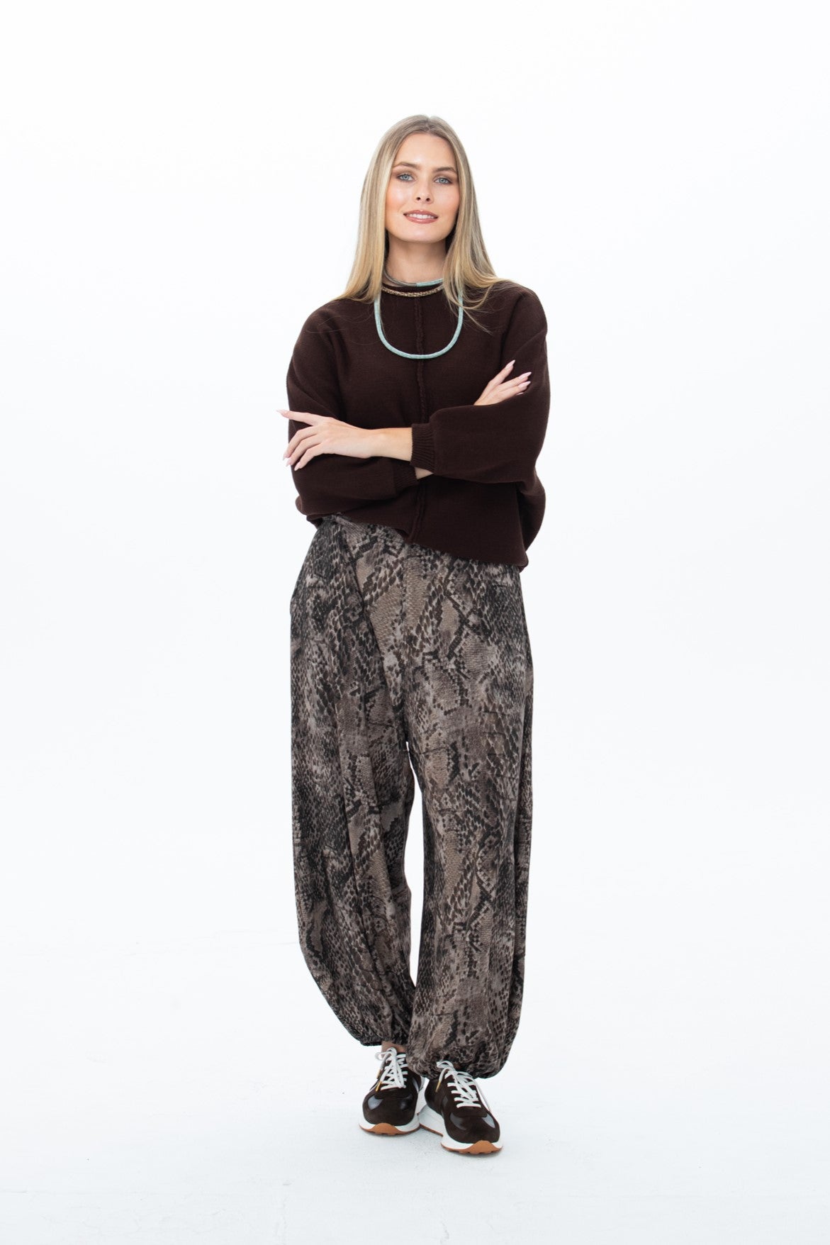 Stella Balloon Pants - Snakeskin