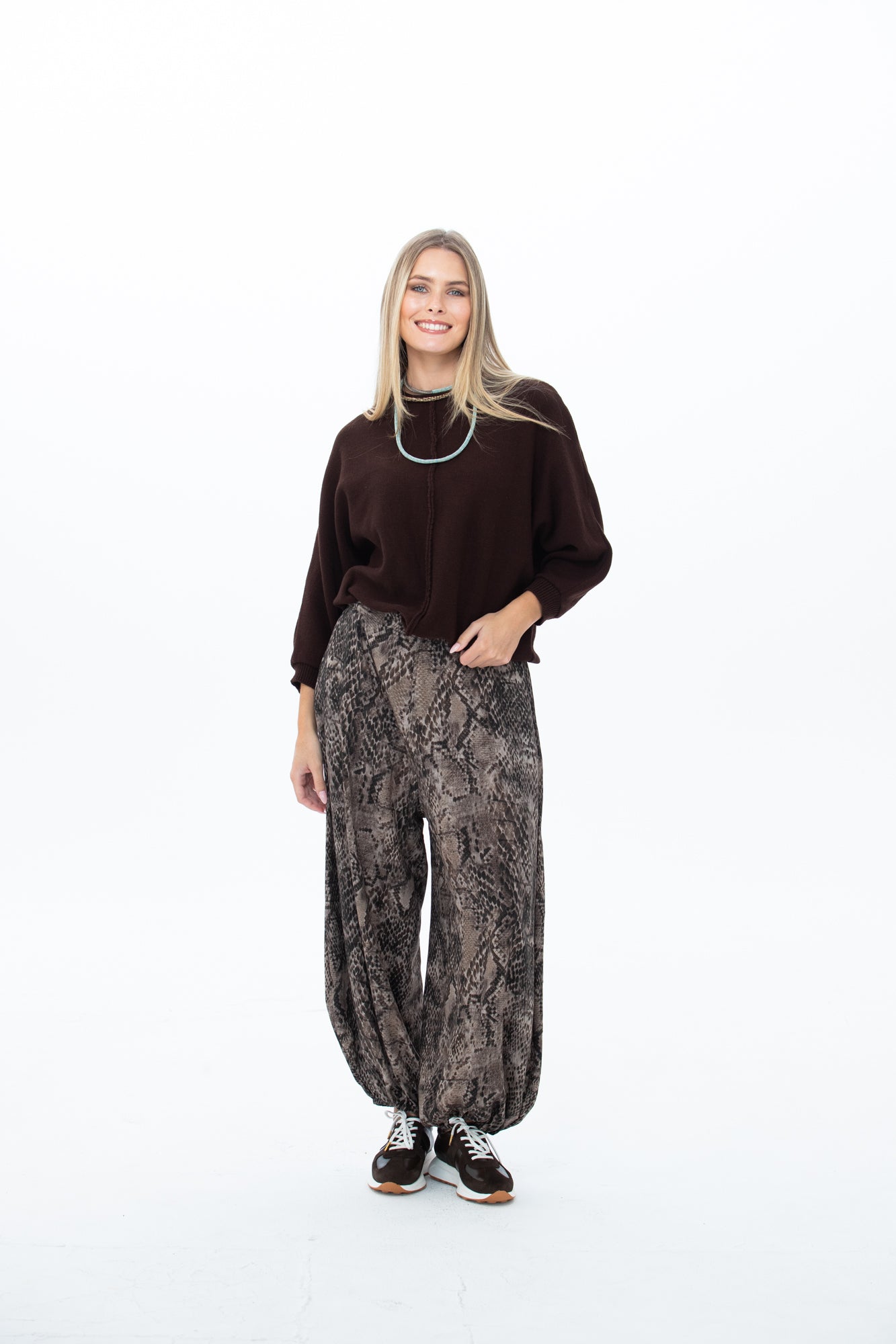 Stella Balloon Pants - Snakeskin