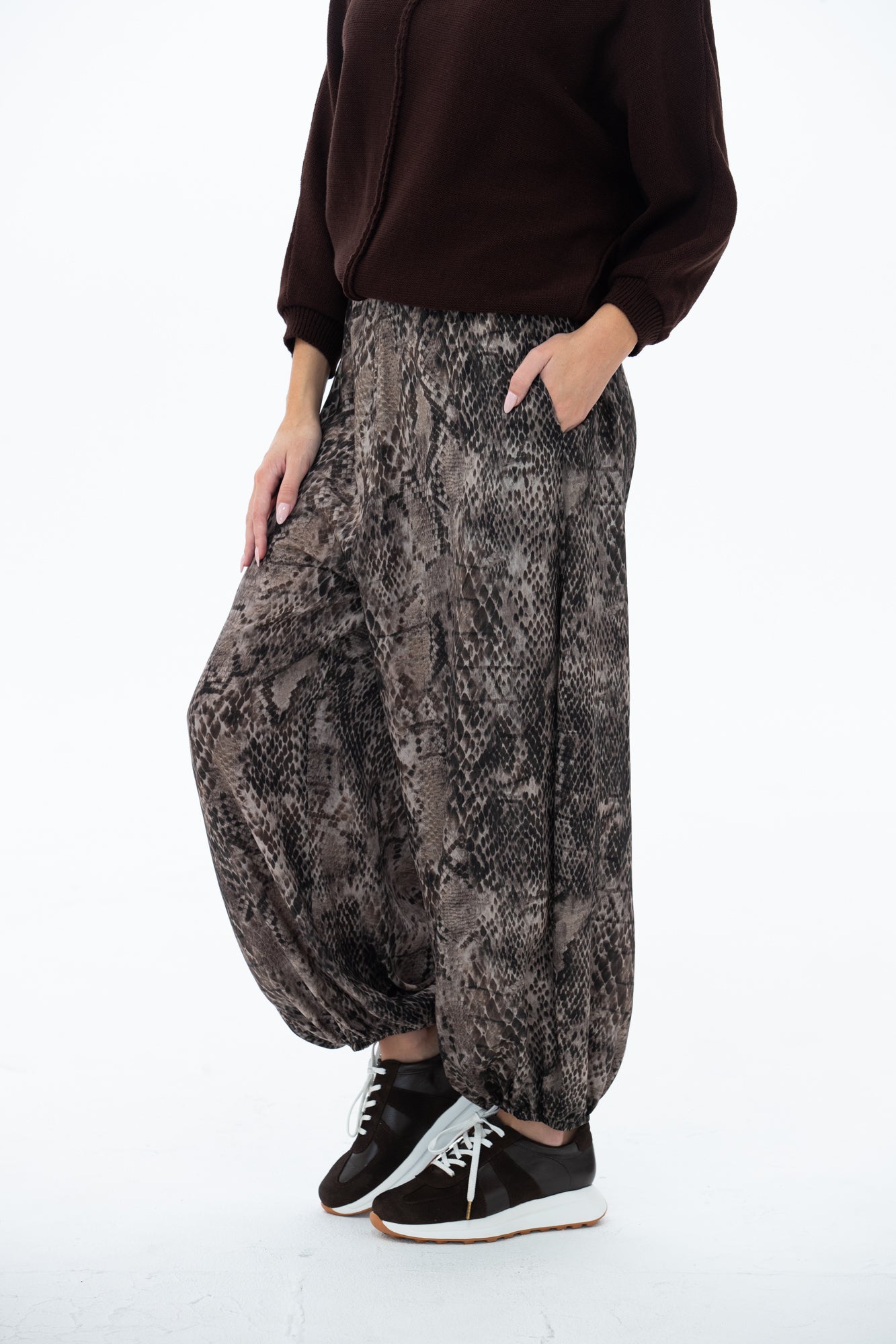 Stella Balloon Pants - Snakeskin